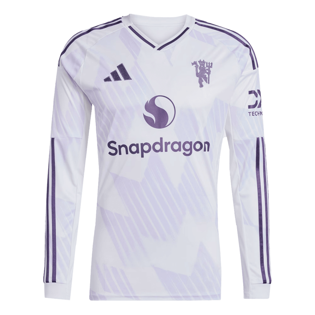 Manchester United Away Long Sleeve Football Shirt 2025/26 White