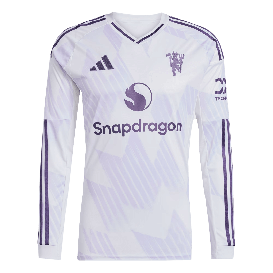 Manchester United Away Long Sleeve Football Shirt 2025/26 White