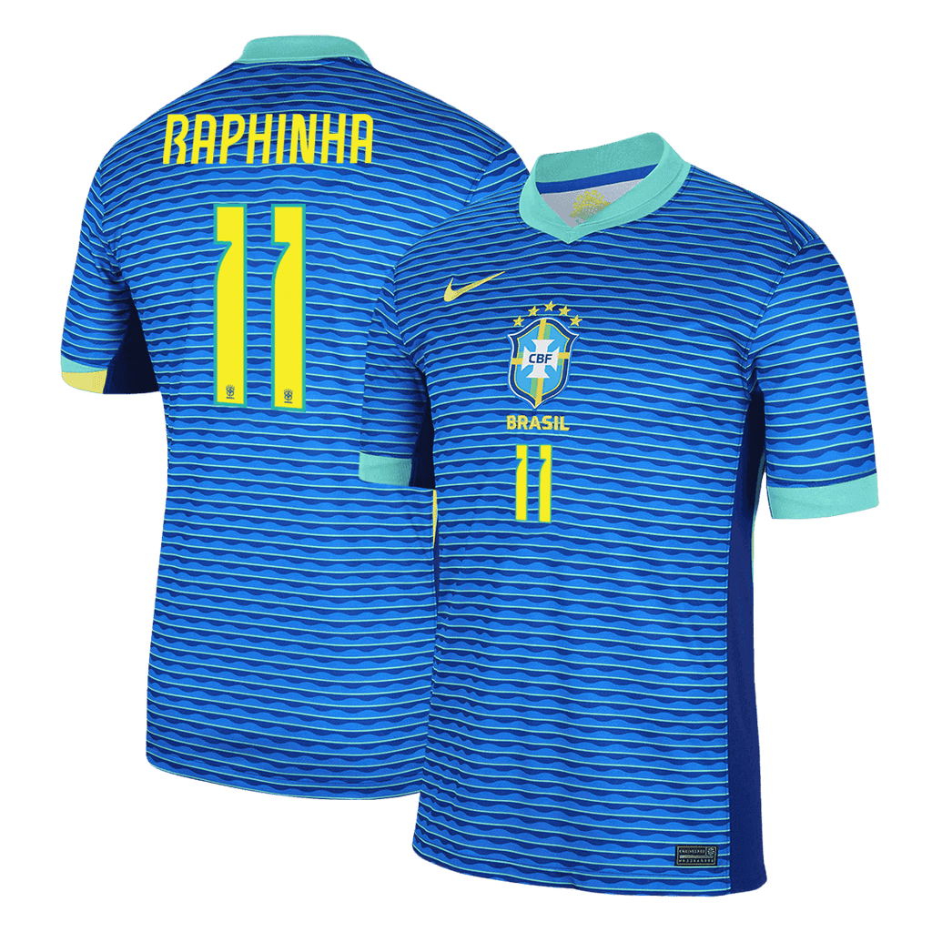 RAPHINHA #11 Brazil Away Football Shirt Copa America 2024
