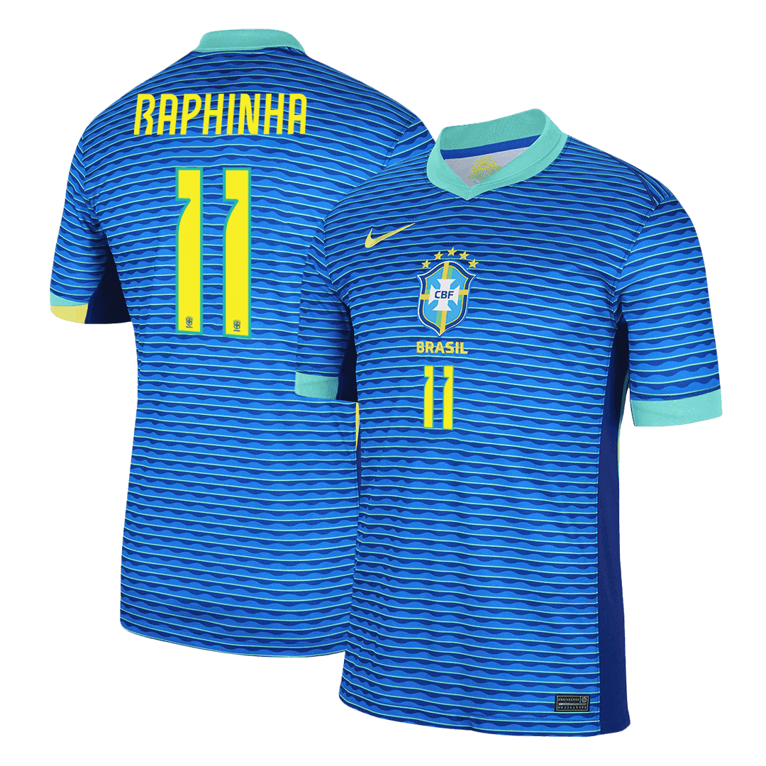 RAPHINHA #11 Brazil Away Football Shirt Copa America 2024