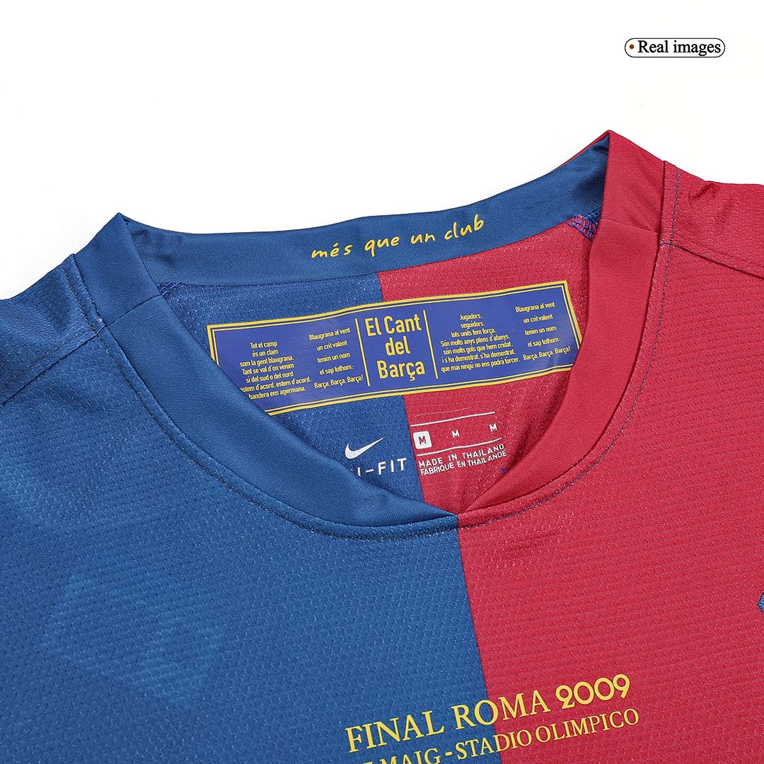 Retro MESSI #10 2008/09 Barcelona Home Long Sleeve Football Shirt - UCL Final