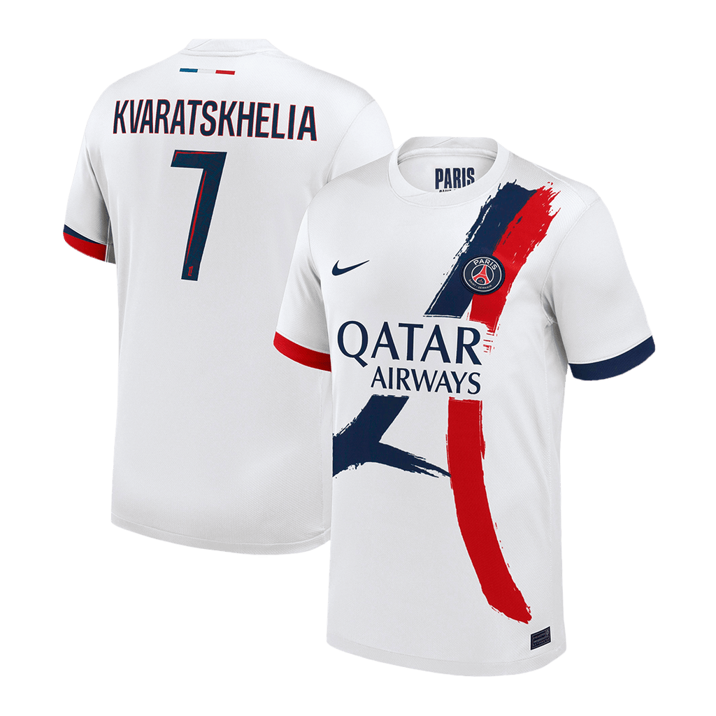 KVARATSKHELIA #7 PSG Away Football Shirt 2024/25