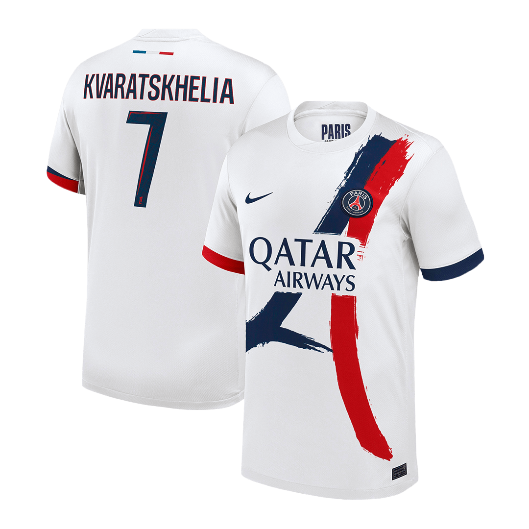 KVARATSKHELIA #7 PSG Away Football Shirt 2024/25