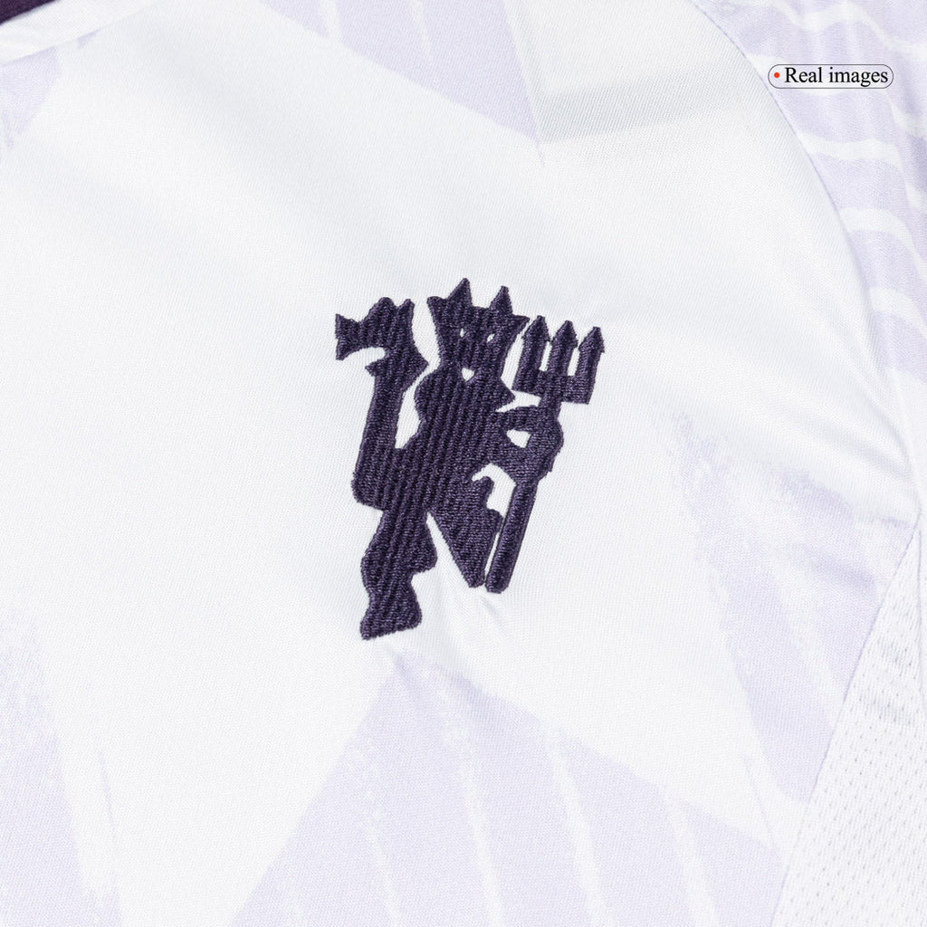 Manchester United Away Long Sleeve Football Shirt 2025/26 White