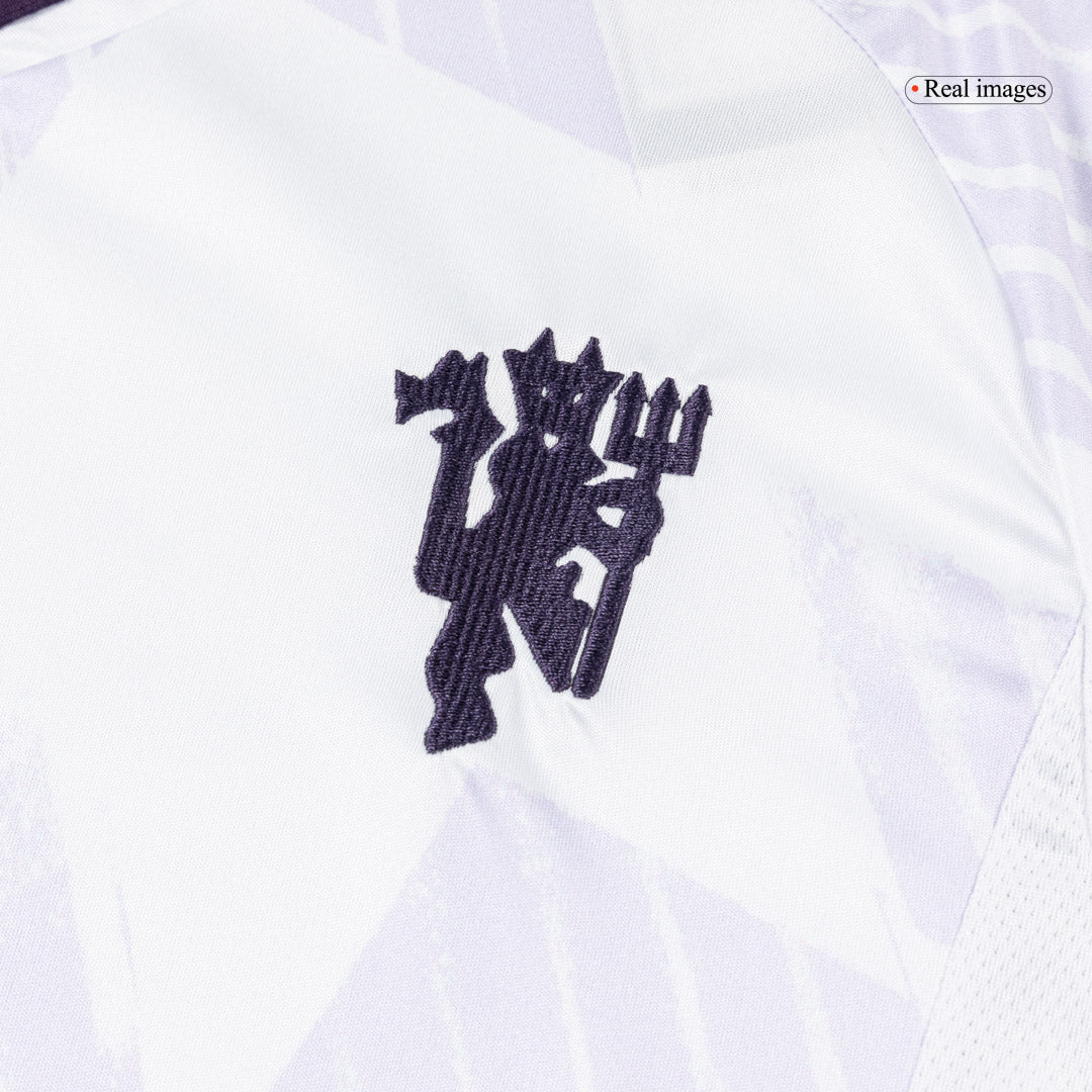 Manchester United Away Long Sleeve Football Shirt 2025/26 White