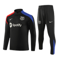 Kid's Barcelona Zipper Sweatshirt Kit(Top+Pants) 2024/25