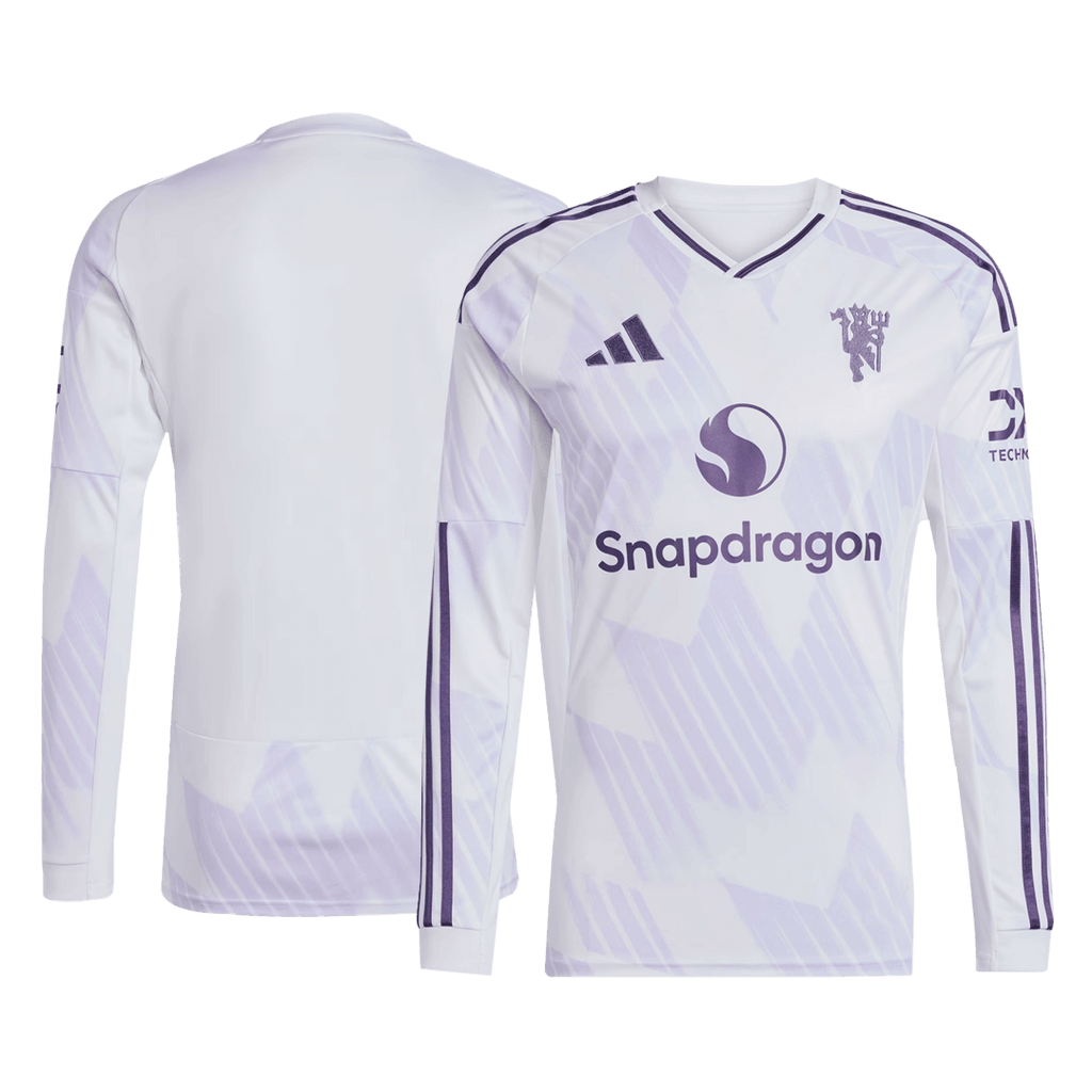 Manchester United Away Long Sleeve Football Shirt 2025/26 White