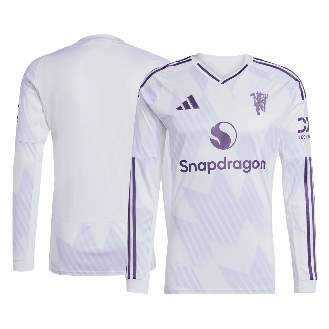 Manchester United Away Long Sleeve Football Shirt 2025/26 White