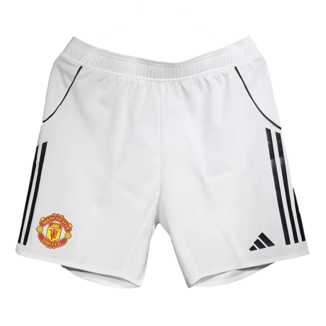 Player Version Manchester United Home Football Shorts 25/26 White