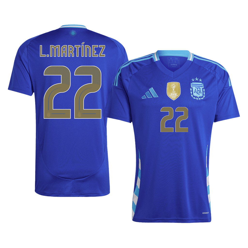 L.MART?NEZ #22 Argentina Away Football Shirt 2024