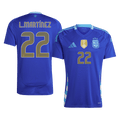 L.MART?NEZ #22 Argentina Away Football Shirt 2024