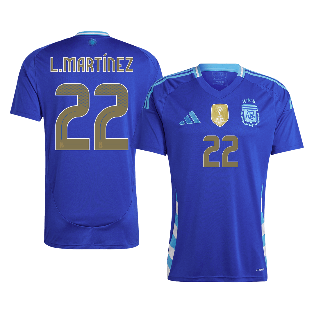 L.MART?NEZ #22 Argentina Away Football Shirt 2024