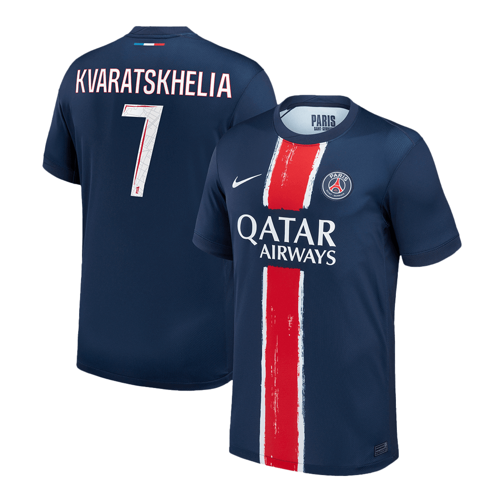 KVARATSKHELIA #7 PSG Home Football Shirt 2024/25