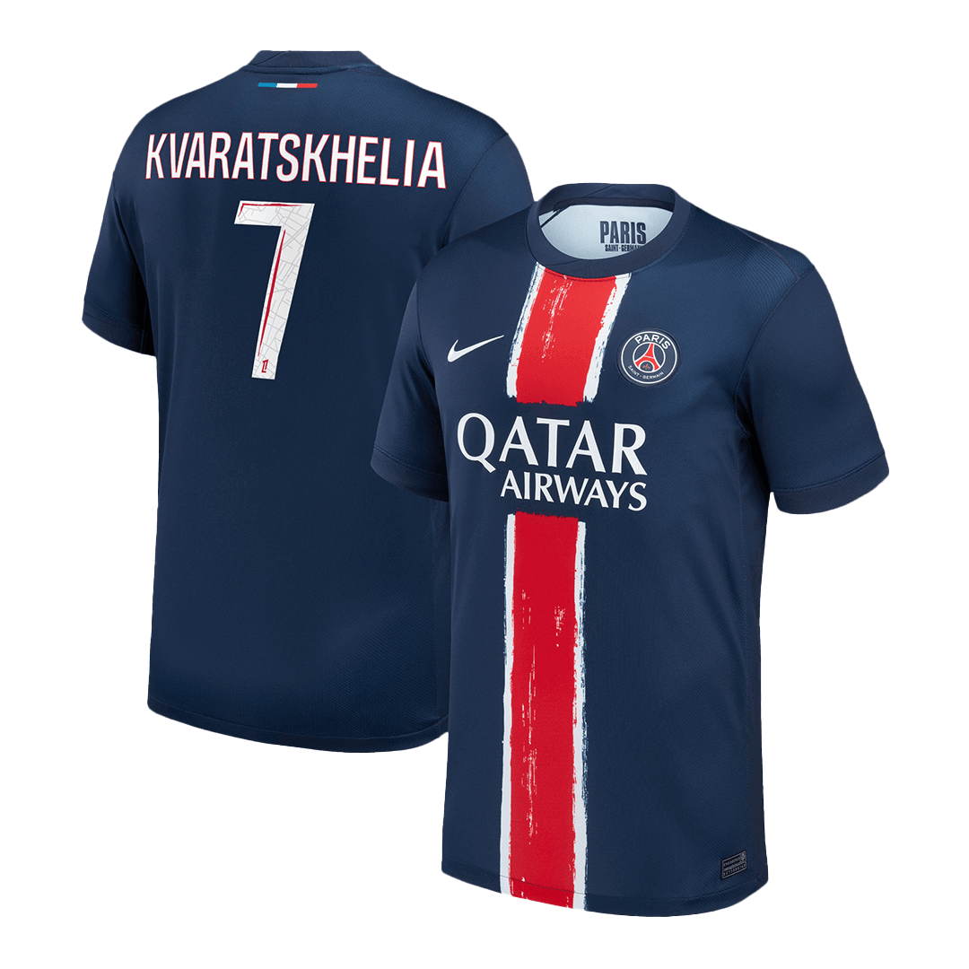 KVARATSKHELIA #7 PSG Home Football Shirt 2024/25