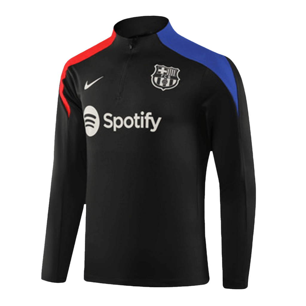 Kid's Barcelona Zipper Sweatshirt Kit(Top+Pants) 2024/25