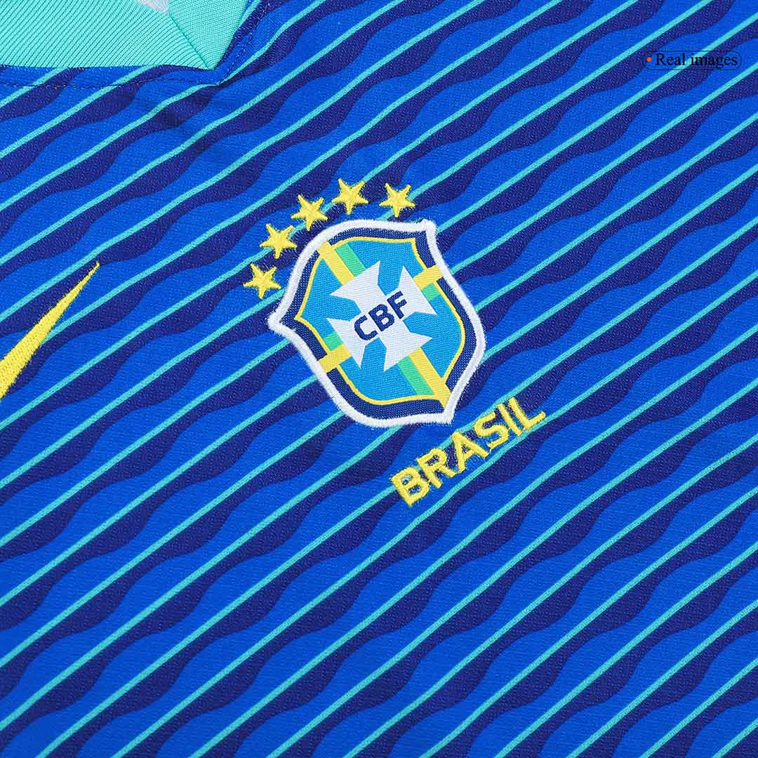 Kid's Brazil Away Football Shirt Kit(Jersey+Shorts+Socks) Copa America 2024