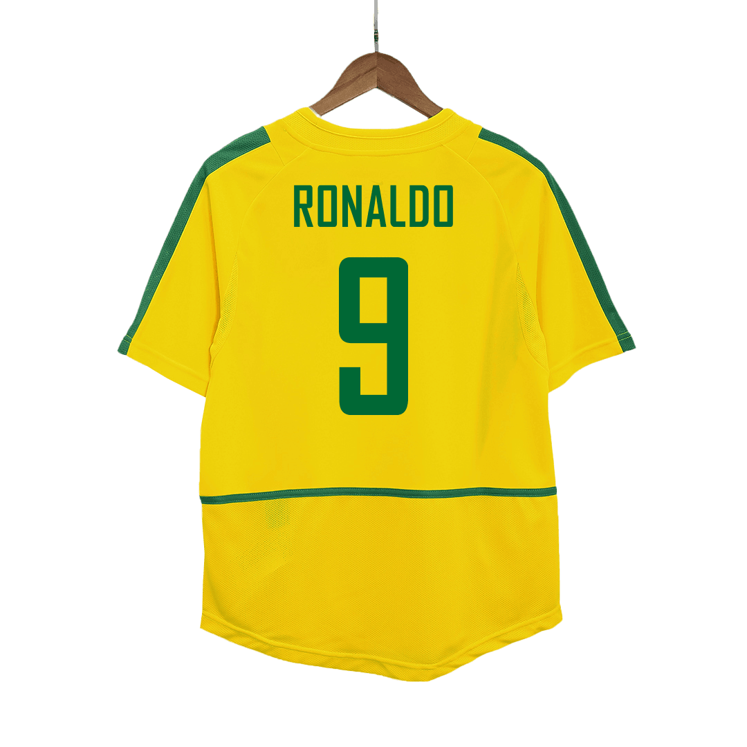 Retro RONALDO #9 2002/03 Brazil Home Football Shirt