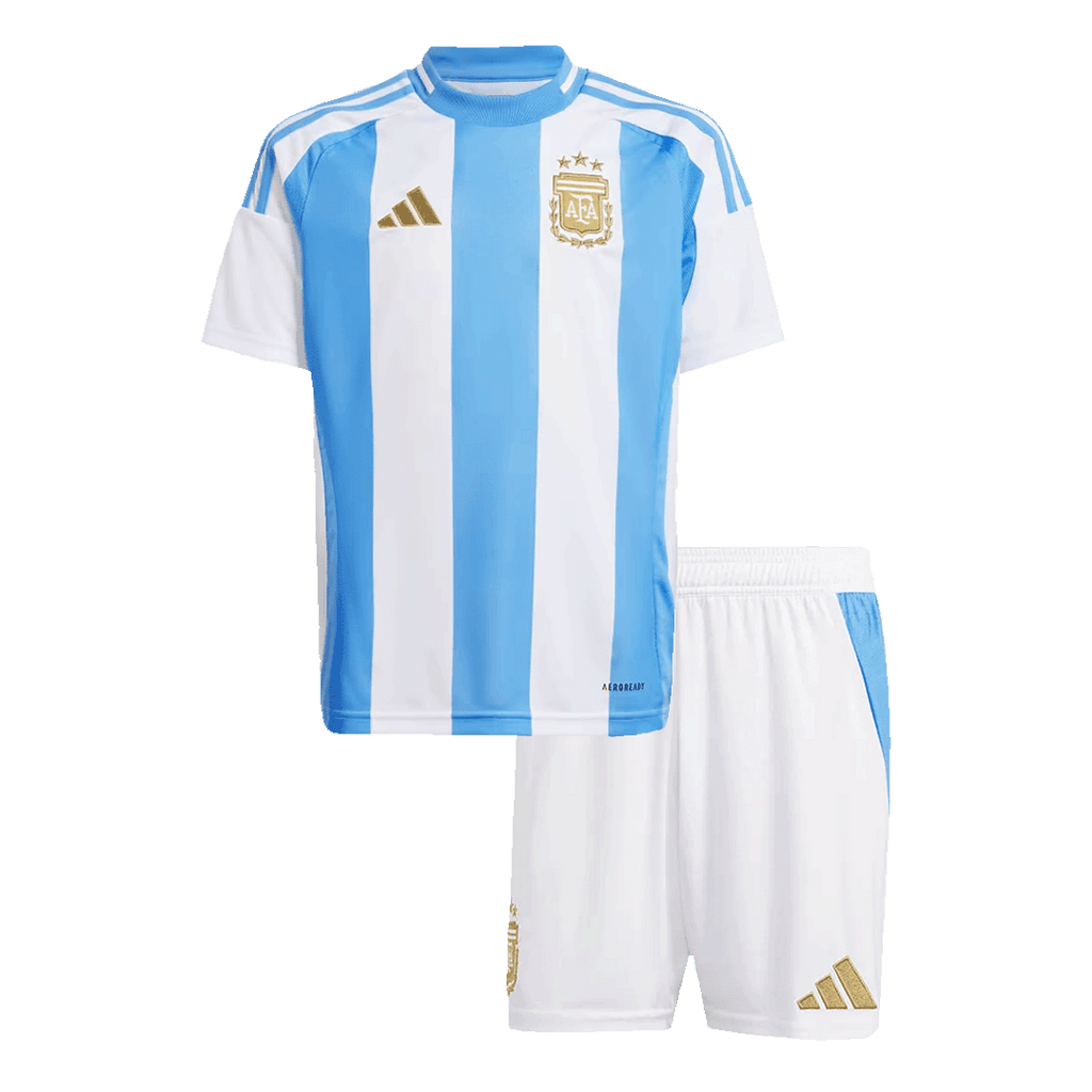Kid's Argentina Home Football Shirt Kit(Jersey+Shorts) Copa America 2024