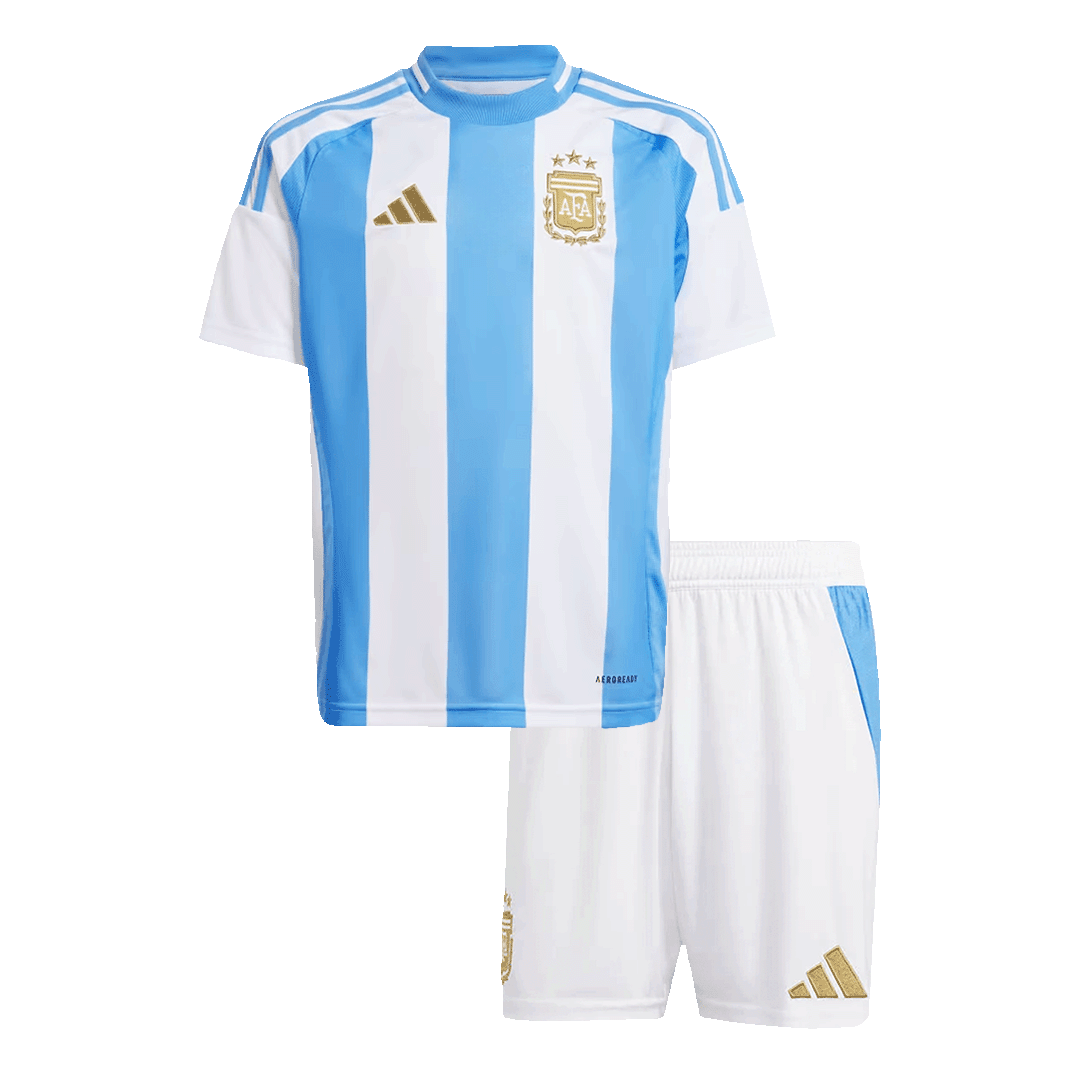 Kid's Argentina Home Football Shirt Kit(Jersey+Shorts) Copa America 2024