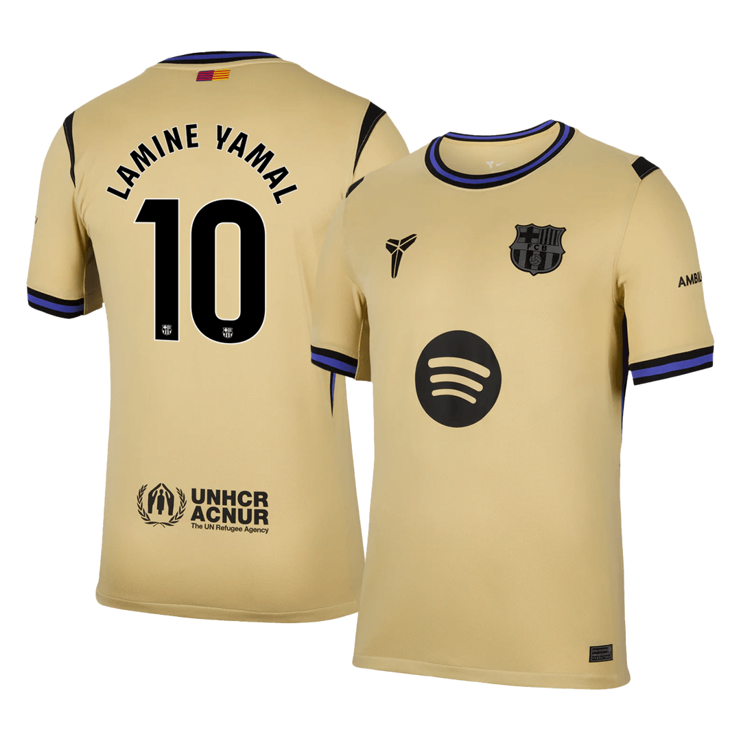 LAMINE YAMAL #10 Barcelona Away Football Shirt 2025/26 Yellow