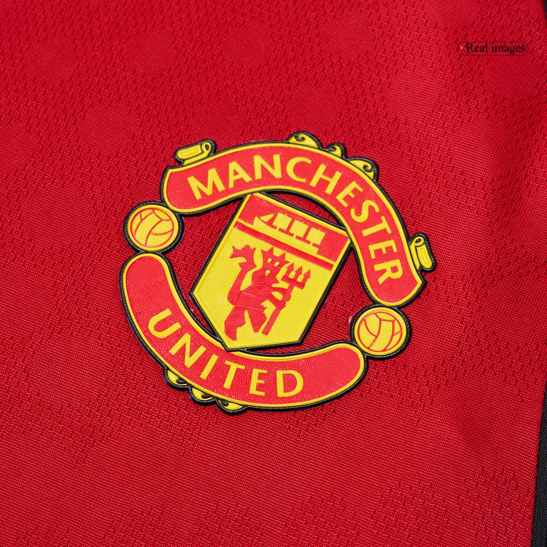 Player Version B.FERNANDES #8 Manchester United Home Football Shirt 2025/26 Red