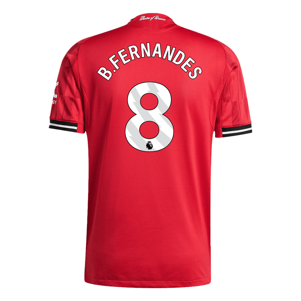 Player Version B.FERNANDES #8 Manchester United Home Football Shirt 2025/26 Red