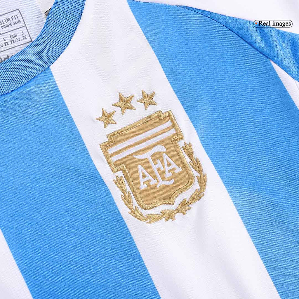 Kid's Argentina Home Football Shirt Kit(Jersey+Shorts+Socks) Copa America 2024