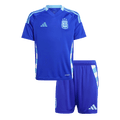Kid's Argentina Away Football Shirt Kit(Jersey+Shorts) Copa America 2024