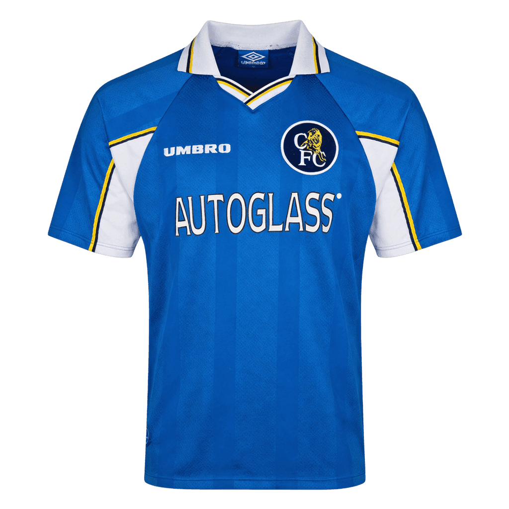 Men Retro Fan Version Chelsea Home Soccer Jersey 1997/99 Blue