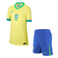 Kid's Brazil Home Football Shirt Kit(Jersey+Shorts) Copa America 2024