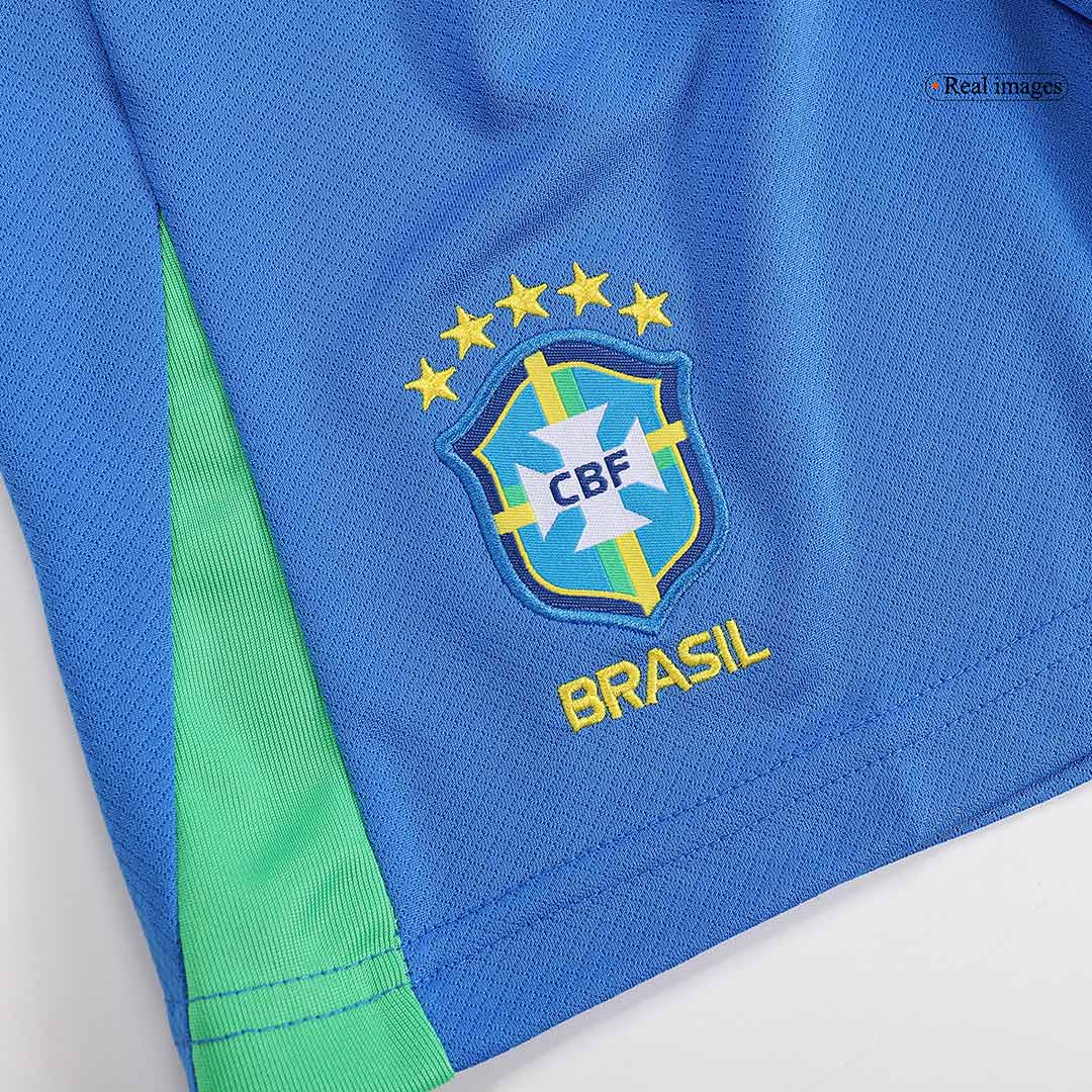 Kid's Brazil Home Football Shirt Kit(Jersey+Shorts) Copa America 2024