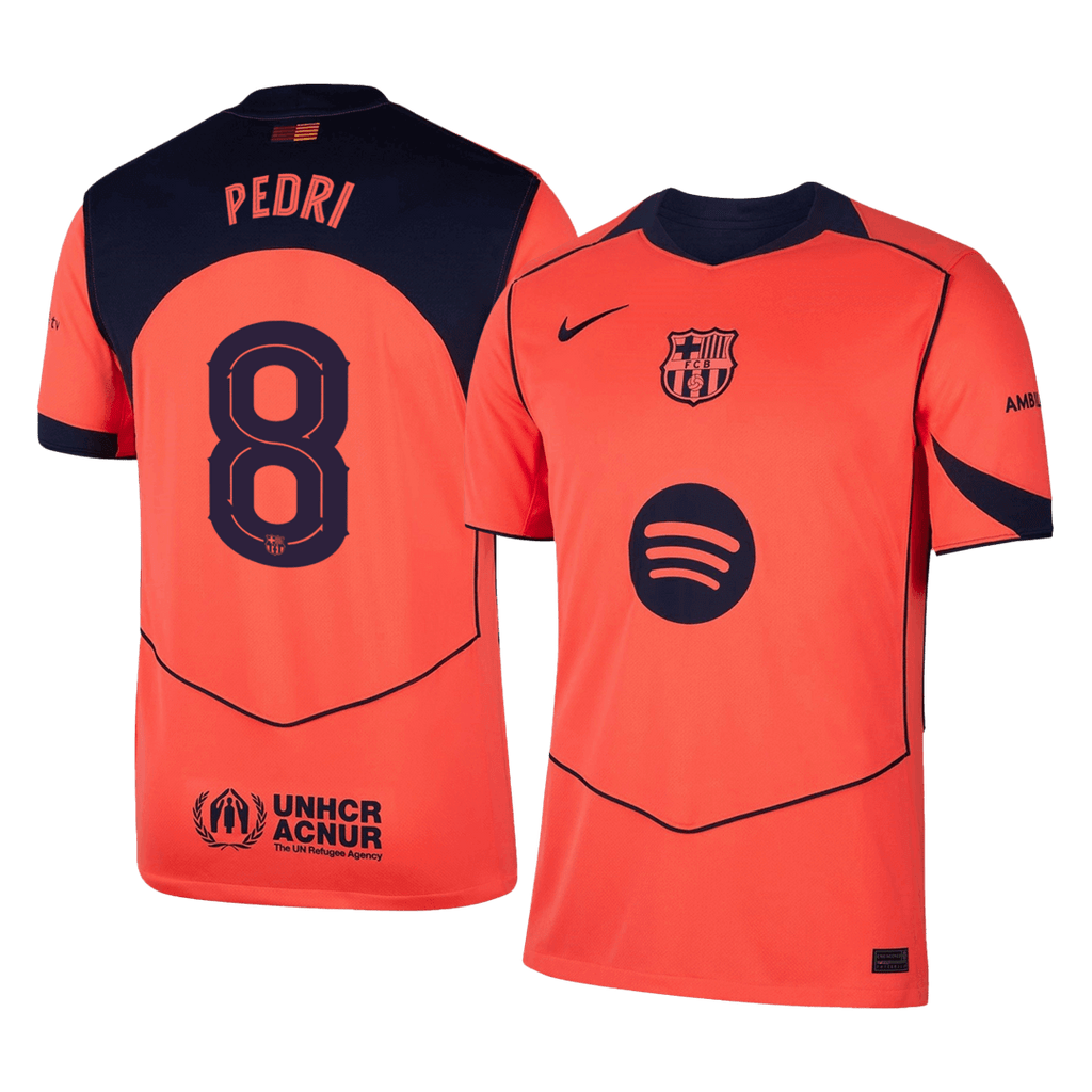 PEDRI #8 Barcelona Third Away Football Shirt 2025/26—UCL