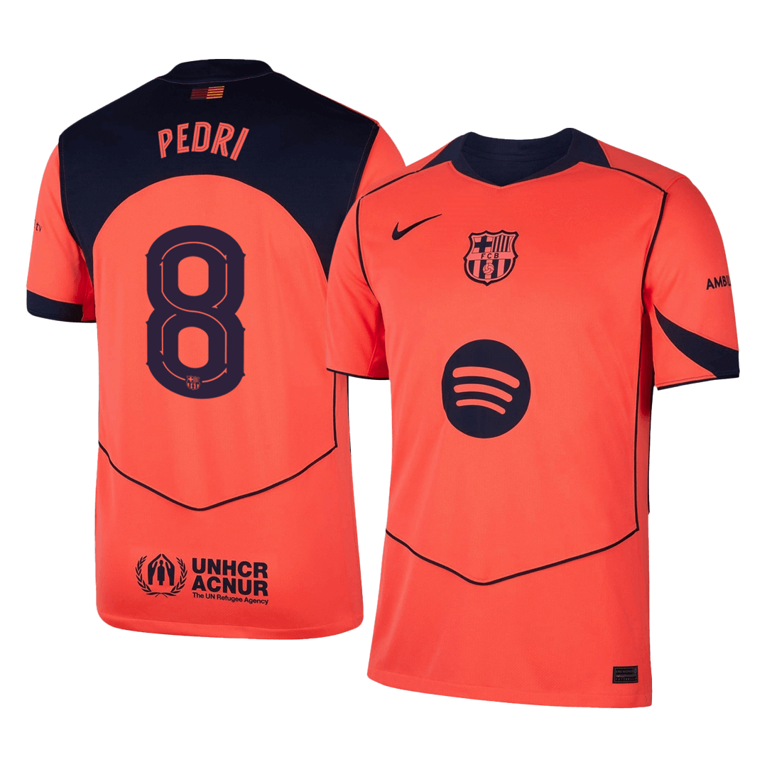 PEDRI #8 Barcelona Third Away Football Shirt 2025/26—UCL