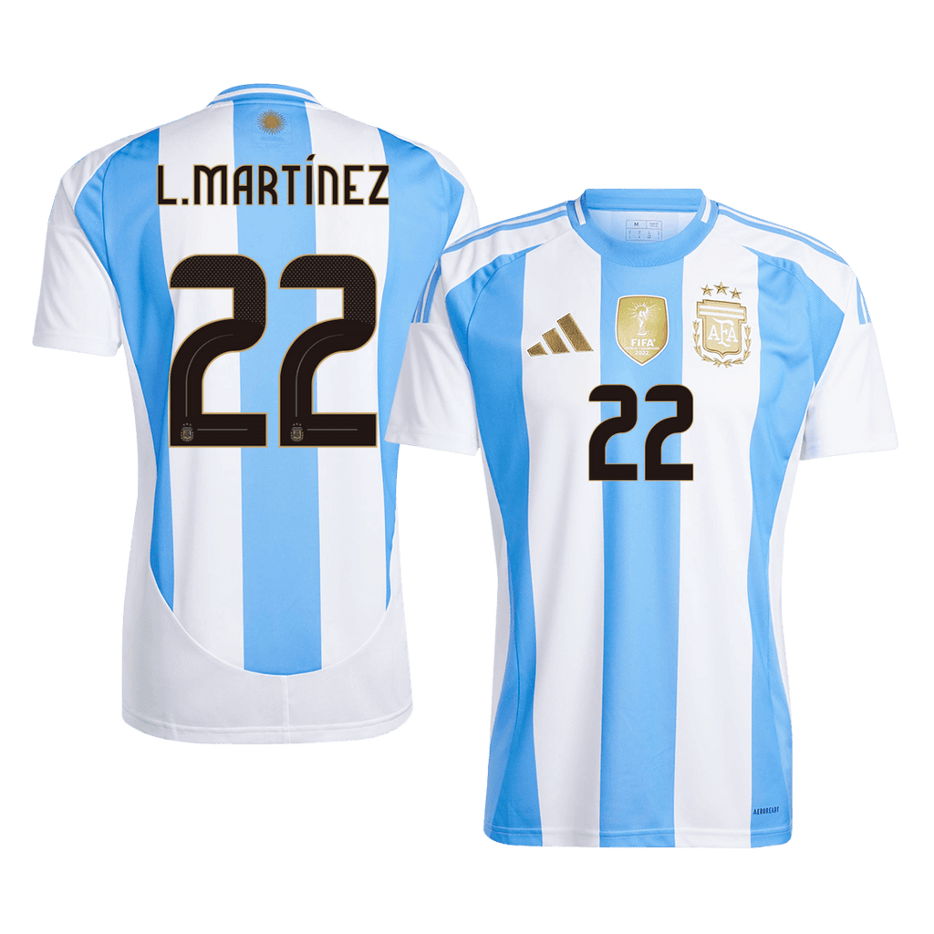 L.MARTÍNEZ #22 Argentina Home Football Shirt 2024
