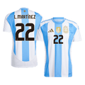 L.MARTÍNEZ #22 Argentina Home Football Shirt 2024