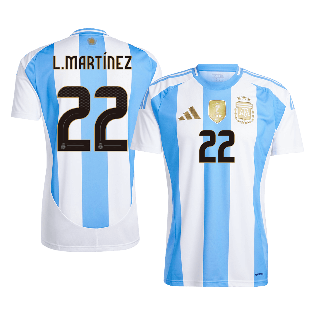 L.MARTÍNEZ #22 Argentina Home Football Shirt 2024