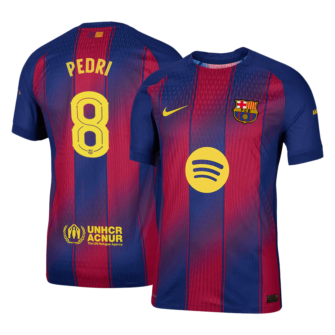Player Version PEDRI #8 Barcelona Home Football Shirt 2025/26 Red&Blue - UCL
