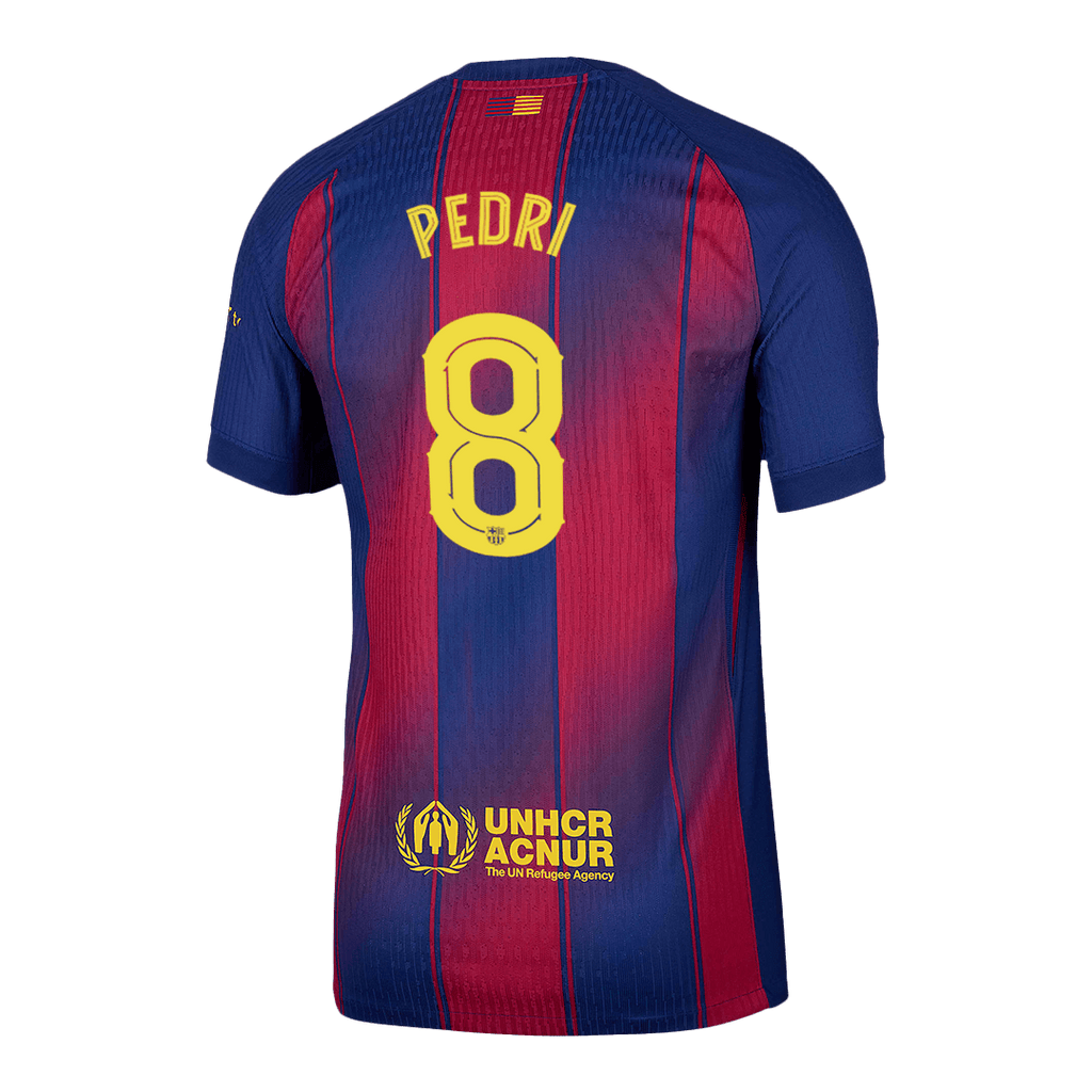 Player Version PEDRI #8 Barcelona Home Football Shirt 2025/26 Red&Blue - UCL