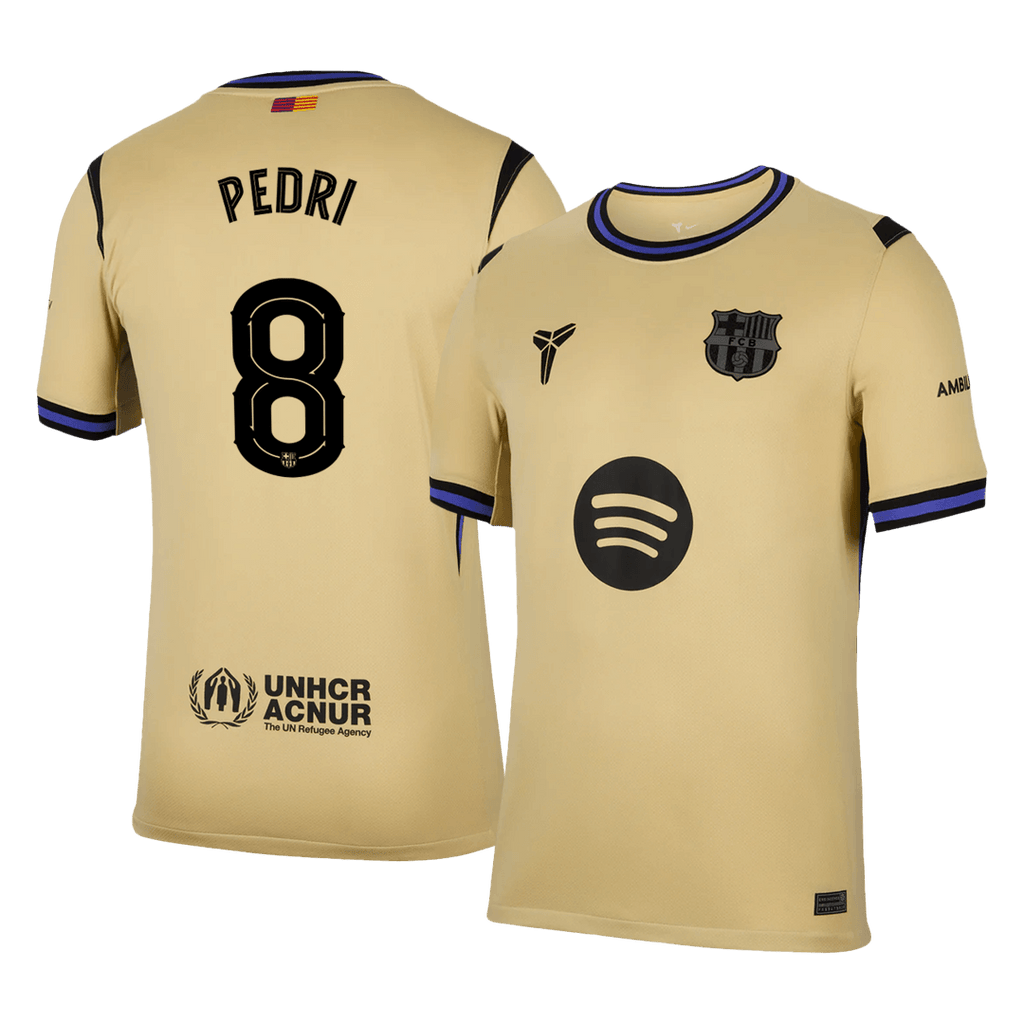 PEDRI #8 Barcelona Away Football Shirt 2025/26 Yellow - UCL