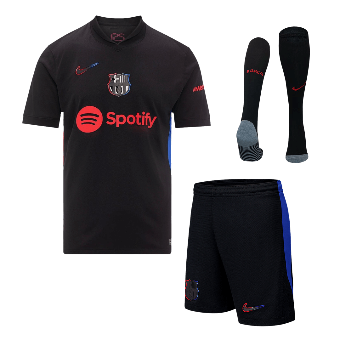 Barcelona Away Football Shirt Kit(Jersey+Shorts+Socks) 2024/25