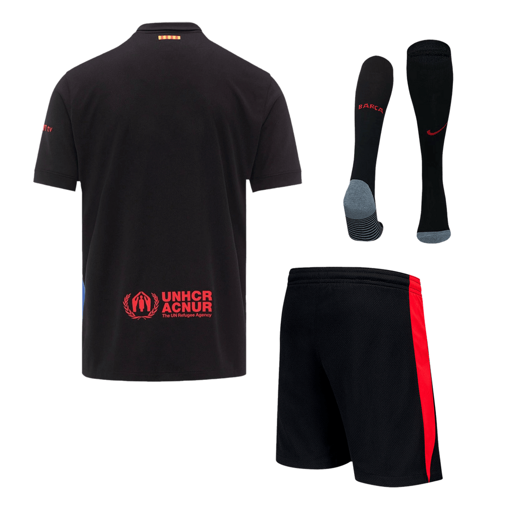 Barcelona Away Football Shirt Kit(Jersey+Shorts+Socks) 2024/25