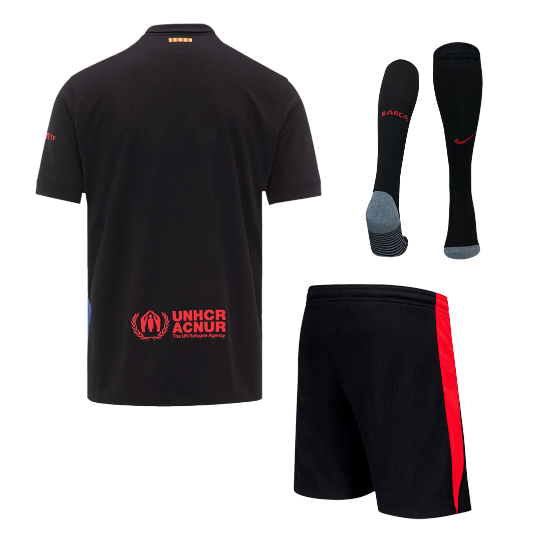 Barcelona Away Football Shirt Kit(Jersey+Shorts+Socks) 2024/25