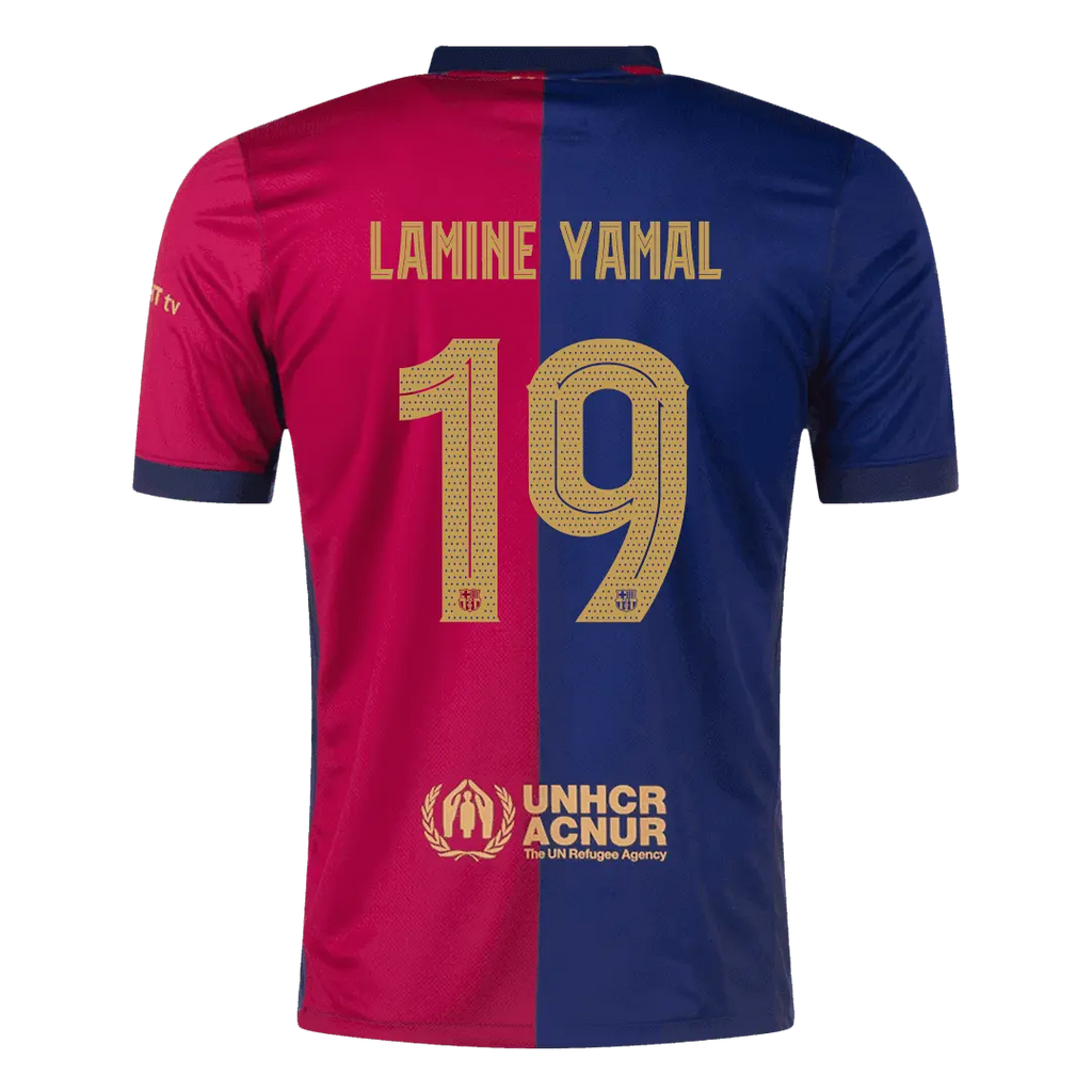 LAMINE YAMAL #19 Barcelona Home Football Shirt 2024/25 - UCL