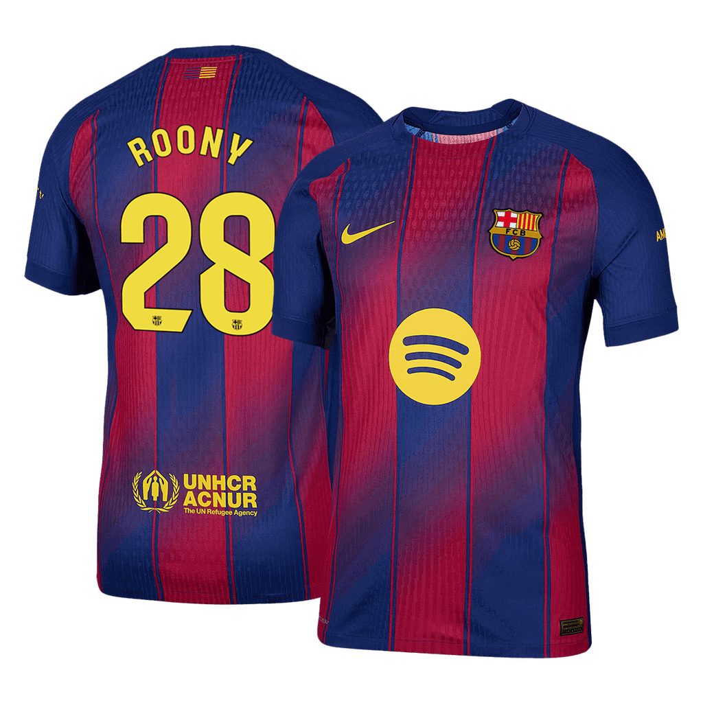 Player Version ROONY #28 Barcelona Home Football Shirt 2025/26