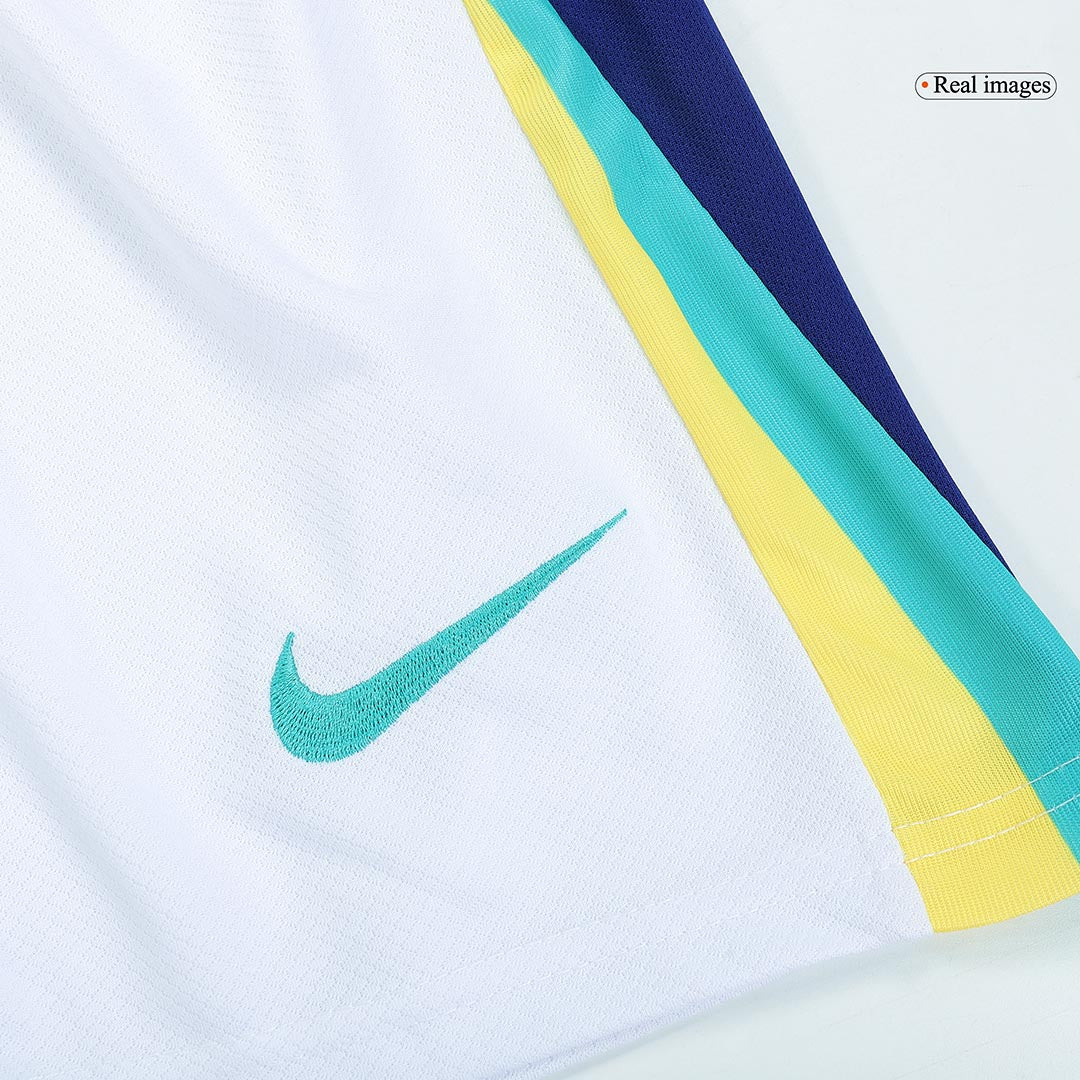 Kid's Brazil Away Football Shirt Kit(Jersey+Shorts) Copa America 2024