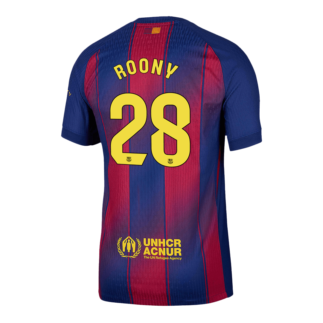 Player Version ROONY #28 Barcelona Home Football Shirt 2025/26