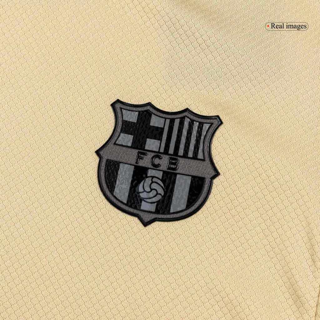 Kid's Barcelona Away Football Shirt Kit(Jersey+Shorts+Socks) 2025/26 Yellow&Black