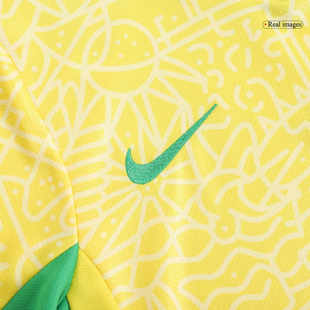 Kid's Brazil Home Football Shirt Kit(Jersey+Shorts+Socks) Copa America 2024