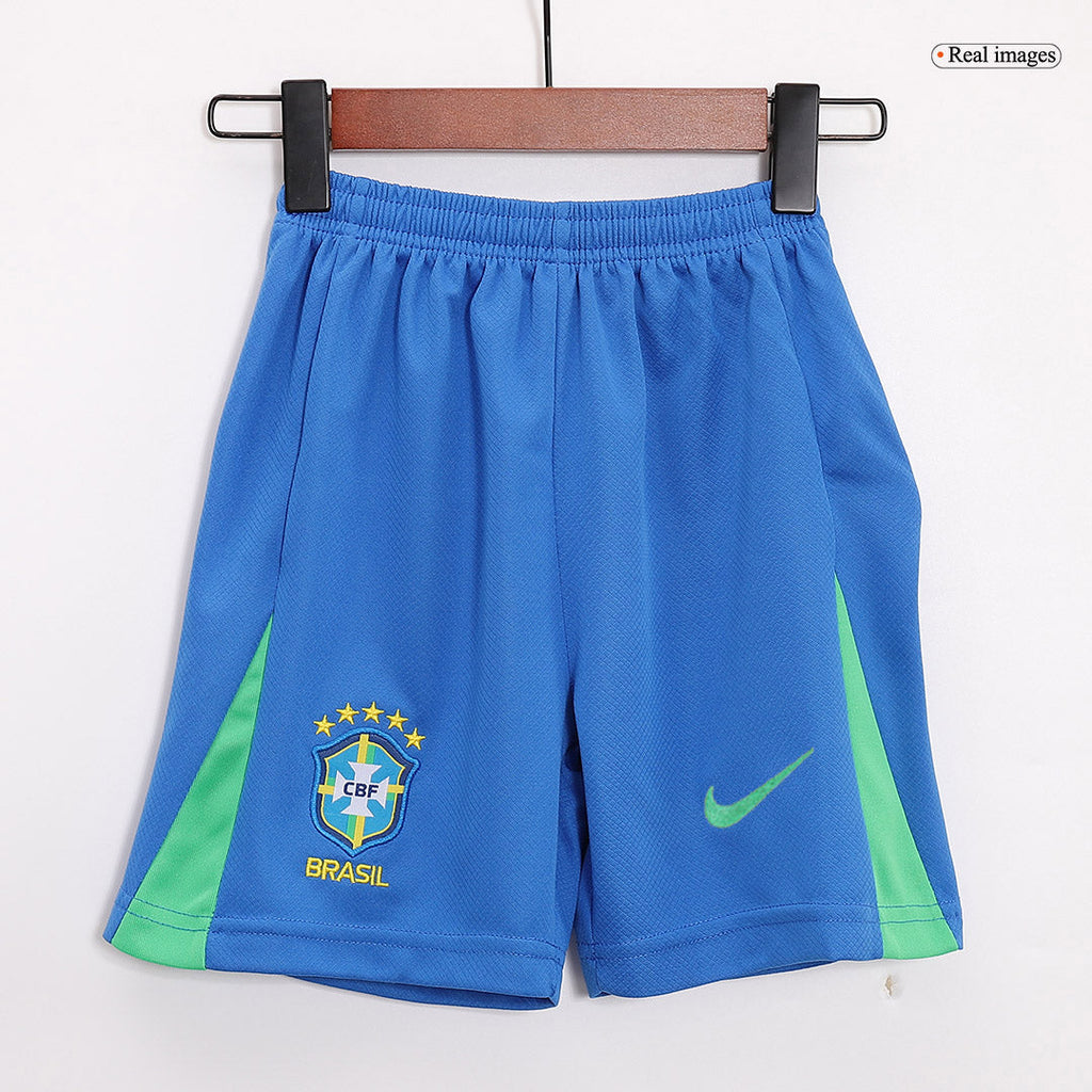 Kid's Brazil Home Football Shirt Kit(Jersey+Shorts+Socks) Copa America 2024