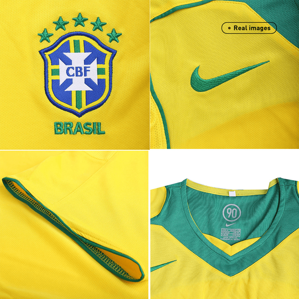 Retro 2004 Brazil Home Football Shirt